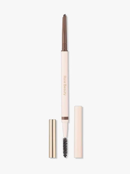 Rare Beauty Brow Harmony Precision Eyebrow Pencil in Cool Brown in branded component on a light gray background