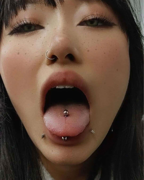 tongue and snakebite by livebytheswordtattoo